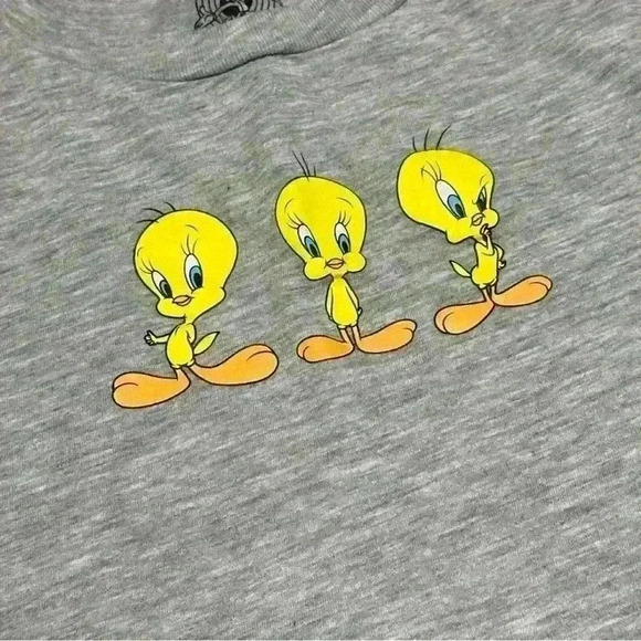 Looney Tunes Women’s Tweety Crop T Shirt XL 90s - Picture 3 of 6